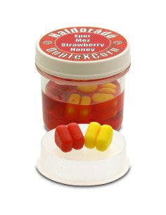 Haldorado Duplex Corn Erdbeere & Honig Pop Up Schwimmender Fake Mais Doppel-Köder-JJ-Fishing