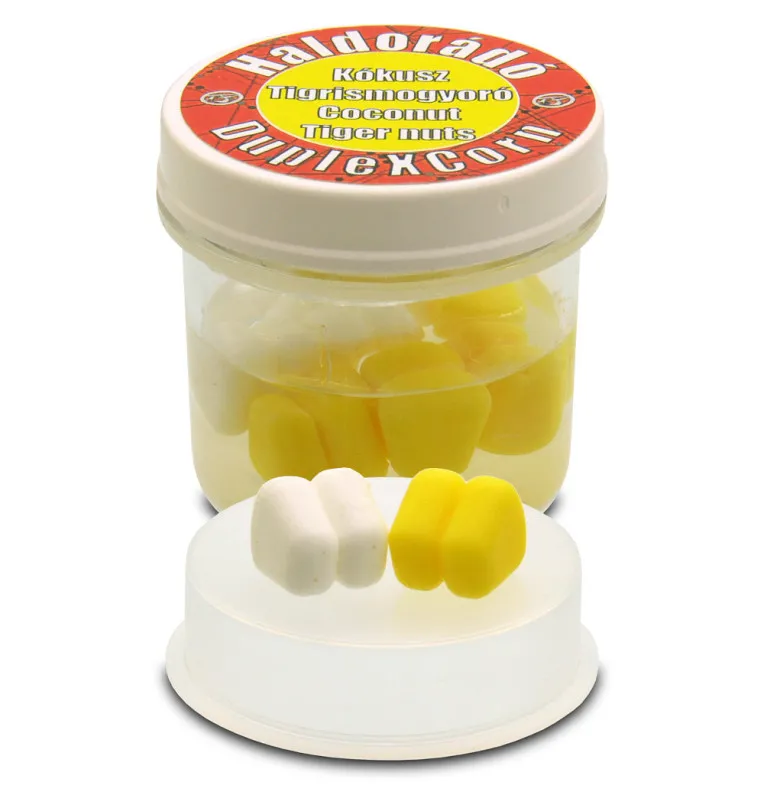 Haldorado Duplex Corn Kokosnuss & Tigernuss Pop Up Schwimmender Fake Mais Doppel-Köder-JJ-Fishing