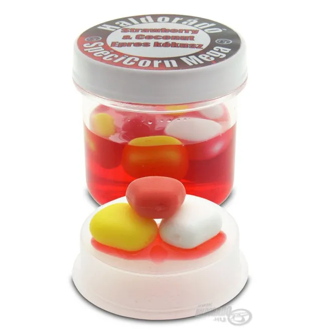 Haldorado Speci Corn MEGA Erdbeere & Kokosnuss Pop Up Schwimmender Fake Mais-Köder-JJ-Fishing