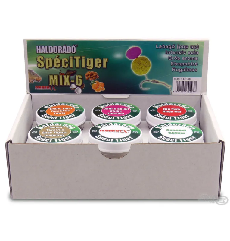 Haldorado Speci Tiger MIX-6 Fake Baits Eingelegt Tigernüsse Hochintensiev-Köder-JJ-Fishing