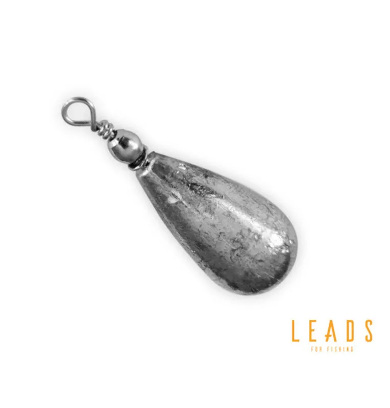 Delphin LEADS Birnenbleie mit Wirbel 15g 5Stk. Angelblei Hängeblei-Endtackle-JJ-Fishing