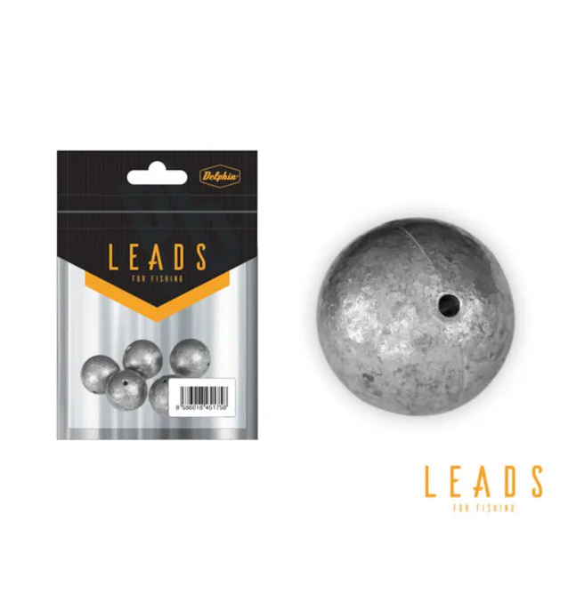 Delphin LEADS Bleikugeln 5Stk. 5g Angelblei Inline-Endtackle-JJ-Fishing