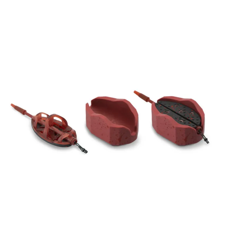 Delphin QUIX Method Form L Mulde Method Feeder Auffüller Gummi-Groundbait & Partikelfutter-JJ-Fishing