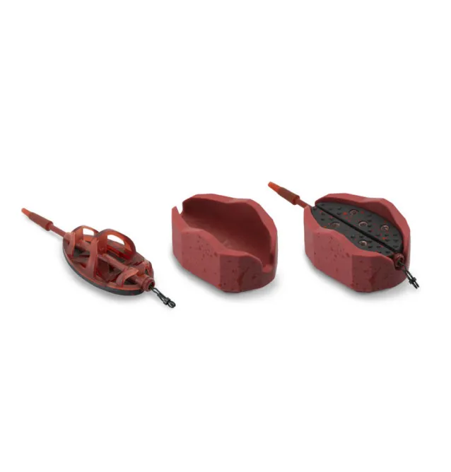 Delphin QUIX Method Form L Mulde Method Feeder Auffüller Gummi-Groundbait & Partikelfutter-JJ-Fishing