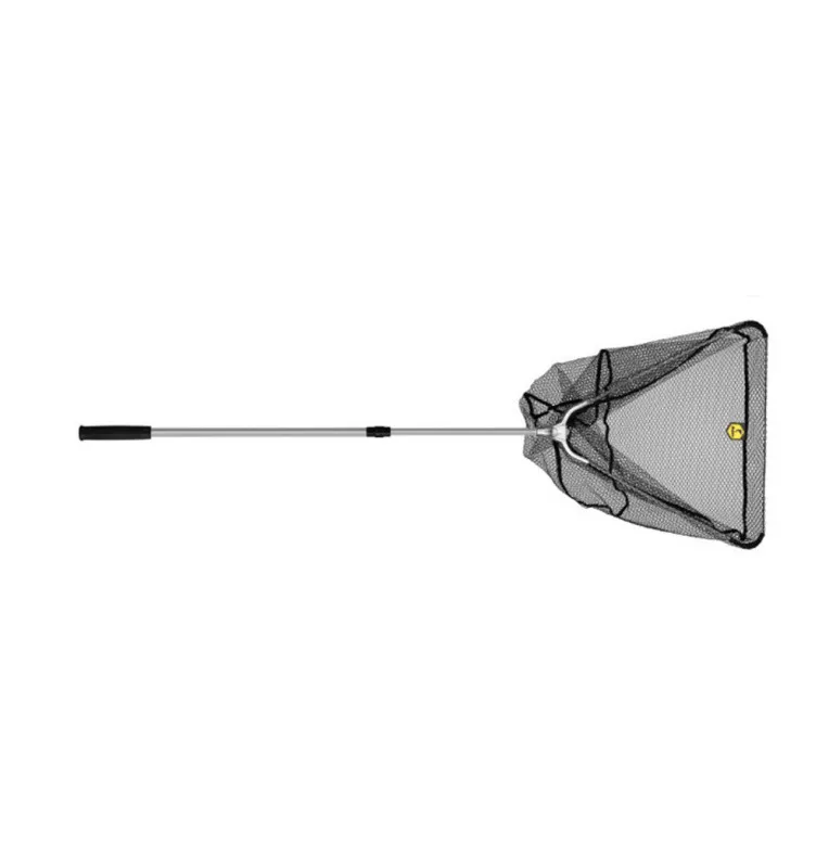 Delphin Metallmitte Gummiertes Netz 60x60 240cm Angel Kescher Karpfenkescher Spinnkescher No Smell-Tackle & Co-JJ-Fishing