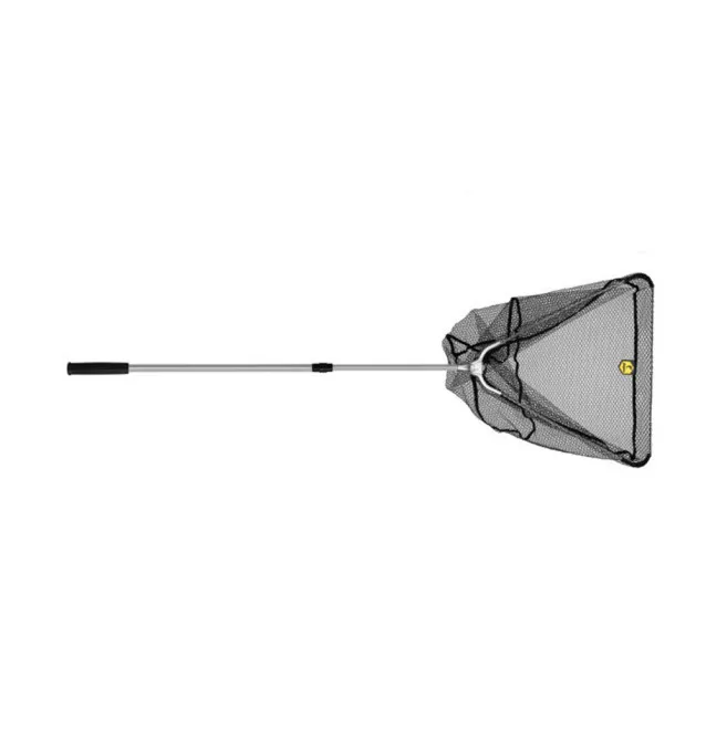 Delphin Metallmitte Gummirtes Netz 60x60 240cm Angel Kescher Karpfenkescher Spinnkescher No Smell-Tackle & Co-JJ-Fishing