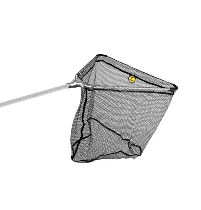 Delphin Metallmitte Gummirtes Netz 60x60 240cm Angel Kescher Karpfenkescher Spinnkescher No Smell-Tackle & Co-JJ-Fishing