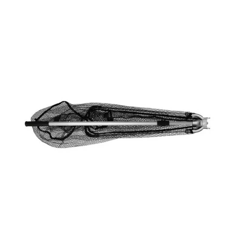 Delphin Metallmitte Gummiertes Netz 60x60 240cm Angel Kescher Karpfenkescher Spinnkescher No Smell-Tackle & Co-JJ-Fishing