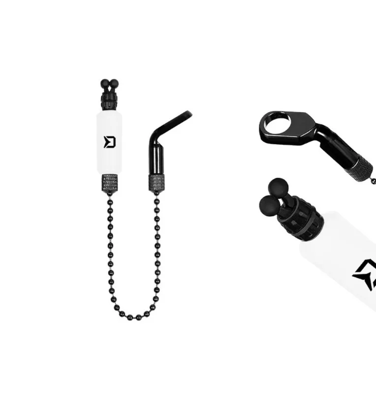 Delphin Chain Indicator Rota weiß Pendelbissanzeiger mit Knicklicht Halterung-Tackle & Co-JJ-Fishing