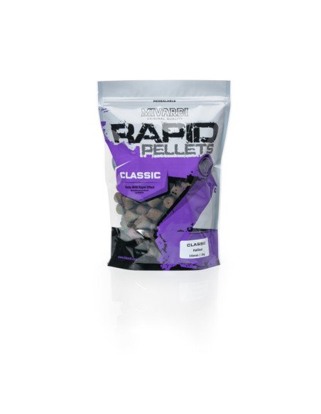 Mivardi Rapid Pellet 12mm Classic Halibut 2500g Gelocht Drug for Carp-Köder-JJ-Fishing