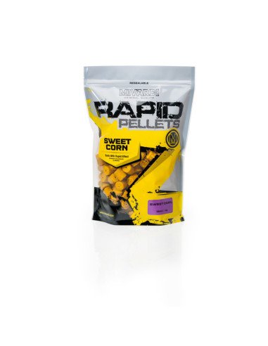 Mivardi Rapid Pellet 12mm Sweet Corn 1kg Gelocht Drug for Carp-Köder-JJ-Fishing