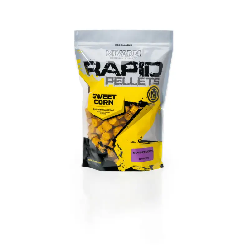 Mivardi Rapid Pellet 20mm Sweet Corn 1kg Gelocht Drug for Carp-Köder-JJ-Fishing