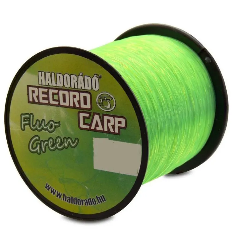 Haldorado Record Carp Fluo 0,35 mm / 12,75Kg Green 750 m Hochleistungs Angelschnur-Endtackle-JJ-Fishing