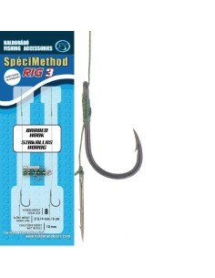 Haldorado Speci Method Feeder Rig3 Braid 10mm / 8 barbed 2 Stück mit Köderdorn Bait Spike-Endtackle-JJ-Fishing