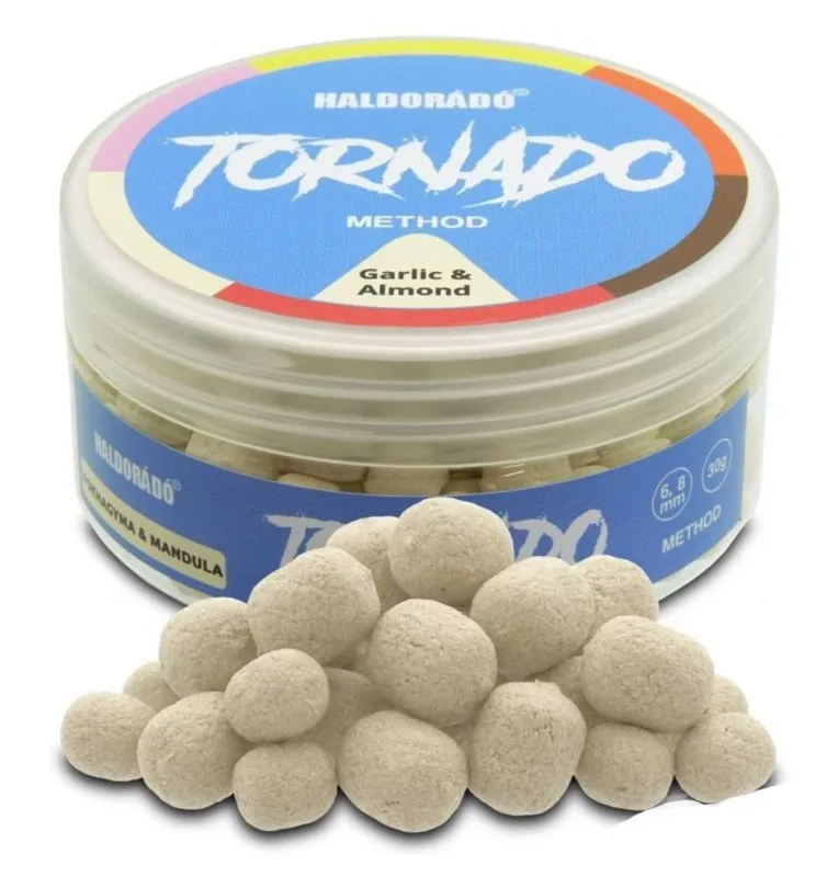 Haldorado TORNADO Method Wafter - Knoblauch & Almond 6+8mm Dumbells Method Feeder Hochintensiev-Köder-JJ-Fishing