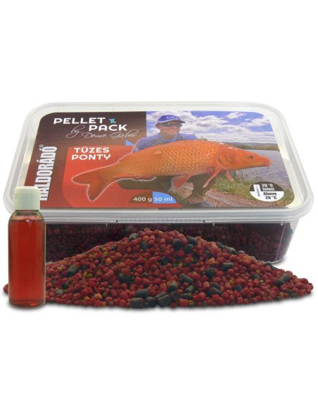 Haldorado Pellet Pack By Döme Gábor 400g + 50ml Fire Carp-Köder-JJ-Fishing