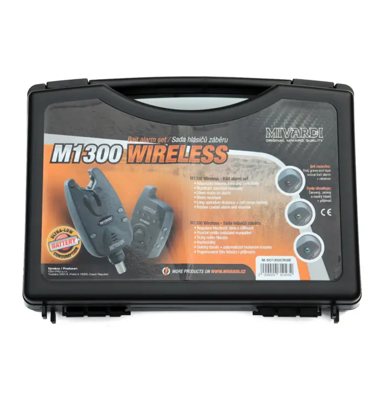 Mivardi M1300 Funkbissanzeiger Set 2+1 mit Transportkoffer-Tackle & Co-JJ-Fishing