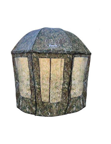 York Camo 250cm Brolly Schirm mit Seitenwänden 360 Grad Extra Robust Angelschirm-Tackle & Co-JJ-Fishing