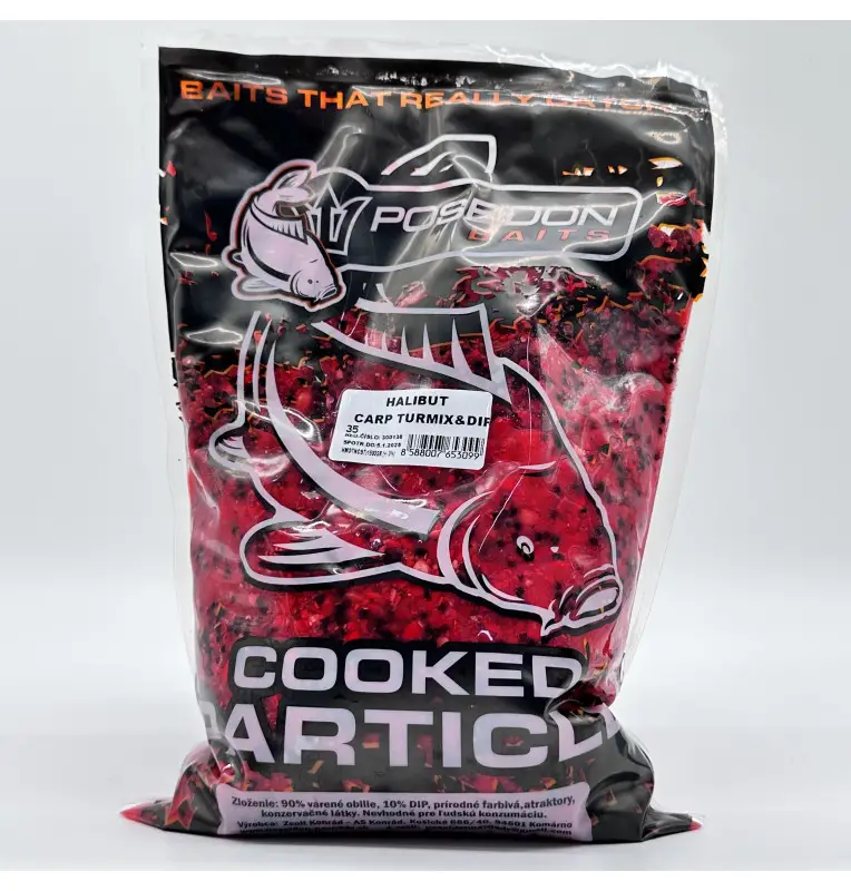 Poseidon Extreme Carp Turmix Halibut 1500gr Cooked Groundbait Carp Additive Ultra Smoke Zig Rig-Bait-JJ-Fishing