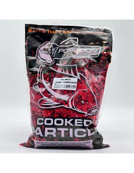 Poseidon Extreme Carp Turmix Halibut 1500gr Cooked Partikel & Dip Carp Additive Ultra Smoke Zig Rig-Köder-JJ-Fishing