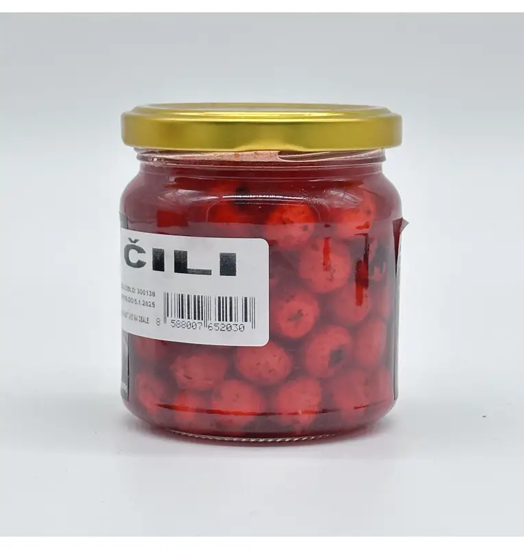 Poseidon Colored Tiernuss Chili 14mm Tigernüsse im Glas Hookabits-Bait-JJ-Fishing