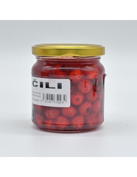 Poseidon Colored Tiernuss Chili 14mm Tigernüsse im Glas Hookabits-Bait-JJ-Fishing