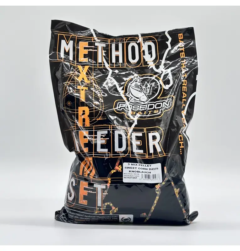 Poseidon 5 Mix Method Knoblauch Set & 800g Sweet Corn Juice Ready Groundbait-Bait-JJ-Fishing