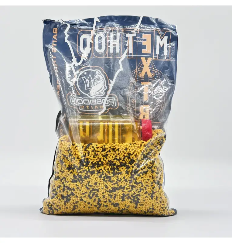 Poseidon Feeder Set Halibut & Sweet Corn 800g Pellet 1,5mm inkl. 200ml Booster Method Pack-Köder-JJ-Fishing