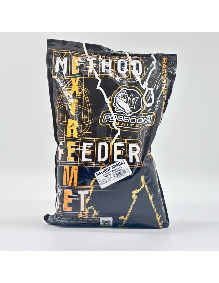 Poseidon Feeder Set Halibut & Ananas 800g Pellet 1,5mm inkl. 200ml Booster Method Pack-Köder-JJ-Fishing