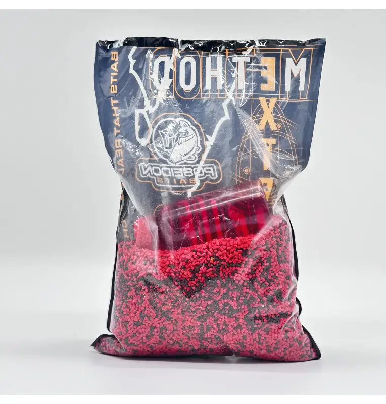 Poseidon Feeder Set Halibut & Mango 800g Pellet 1,5mm inkl. 200ml Booster Method Pack-Köder-JJ-Fishing