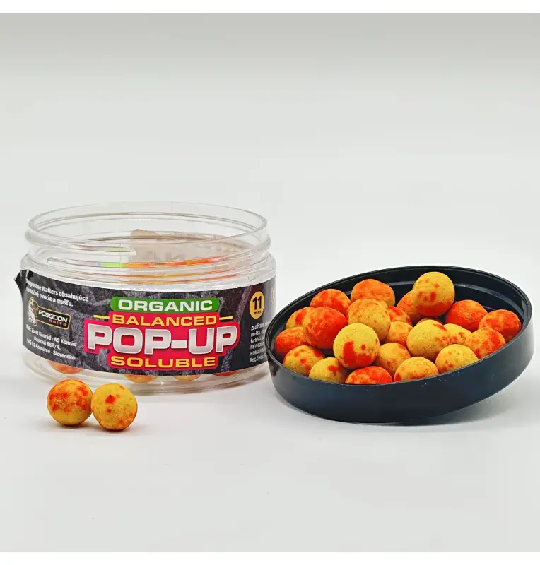 Poseidon Organic Balanced Pop Up Wafters Sweet Corn Soluble 11mm Method Feeder Carp Edition-Köder-JJ-Fishing