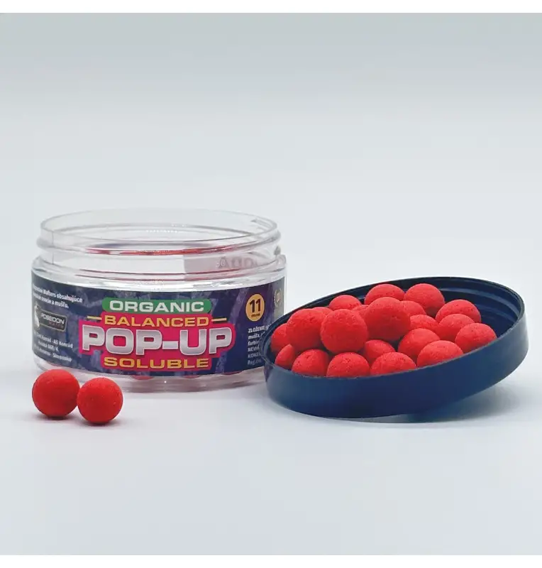 Poseidon Organic Balanced Pop Up Wafters Erdbeere Soluble 11mm Method Feeder Carp Edition-Köder-JJ-Fishing