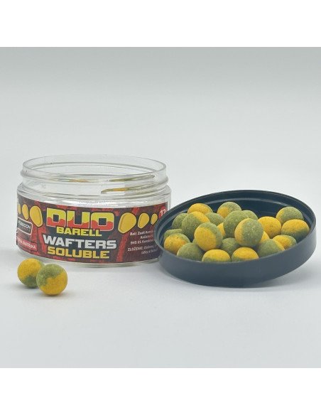 Poseidon Duo Wafter Barell Halibut & Monster Crab Soluble Duo Color 12mm Method Feeder-Köder-JJ-Fishing