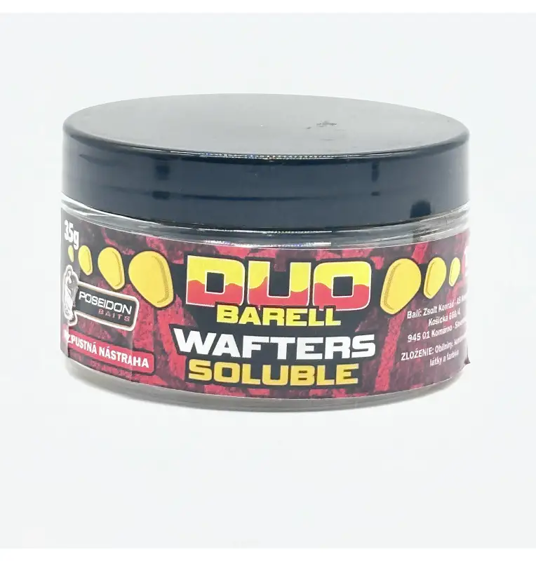 Poseidon Duo Wafter Barell Halibut & Monster Crab Soluble Duo Color 12mm Method Feeder-Köder-JJ-Fishing