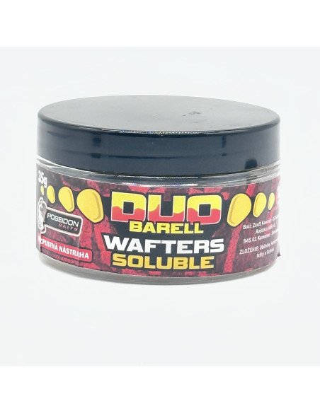 Poseidon Duo Wafter Barell Halibut & Monster Crab Soluble Duo Color 12mm Method Feeder-Köder-JJ-Fishing