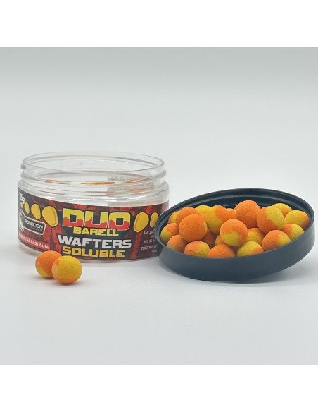 Poseidon Duo Wafter Barell Ananas & Banane Soluble Duo Color 12mm Method Feeder-Bait-JJ-Fishing
