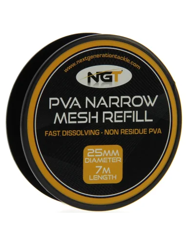 NGT PVA Narrow Refill (25mm) Mesh - 7m Wasserlöslich Schlauch-PVA-JJ-Fishing