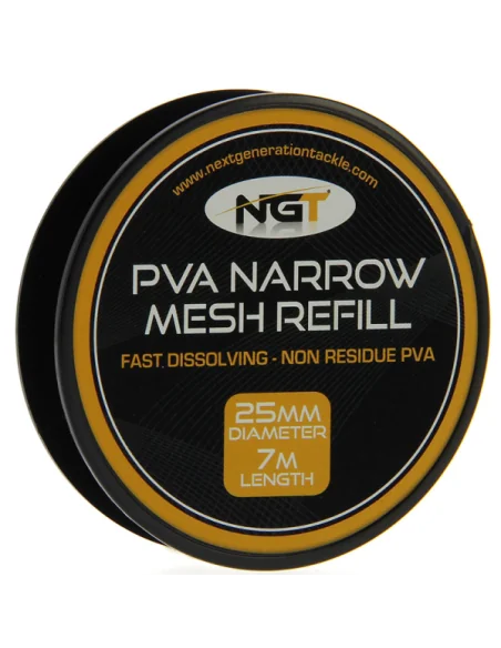 NGT PVA Narrow Refill (25mm) Mesh - 7m Wasserlöslich Schlauch-PVA-JJ-Fishing