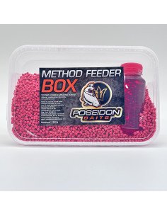 Poseidon Feeder Box Erdbeere 1000g Pellet Method Feeder mit Booster-Köder-JJ-Fishing 2