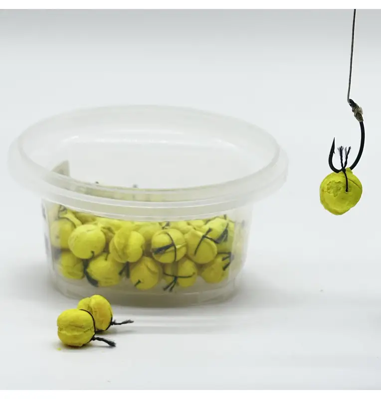 Poseidon Semmel Boilies Fluo Brasilianische Banane 12mm Hookbaits Pop Up Auftreibend-Köder-JJ-Fishing