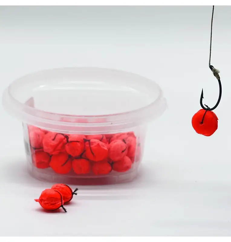 Poseidon Semmel Boilies Fluo Mango & N-Butyric Acid 12mm Hookbaits Pop Up Auftreibend-Köder-JJ-Fishing