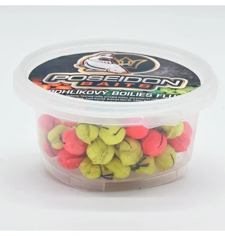 Poseidon Semmel Boilies Fluo Tutti Frutti 12mm Hookbaits Pop Up Auftreibend-Köder-JJ-Fishing