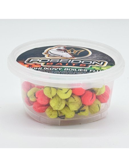 Poseidon Semmel Boilies Fluo Tutti Frutti 12mm Hookbaits Pop Up Auftreibend-Köder-JJ-Fishing