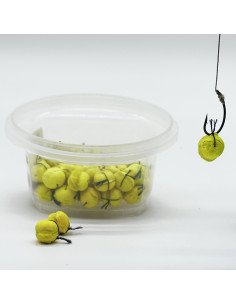 Poseidon Semmel Boilies Fluo Ananas 12mm Hookbaits Pop Up Auftreibend-Köder-JJ-Fishing