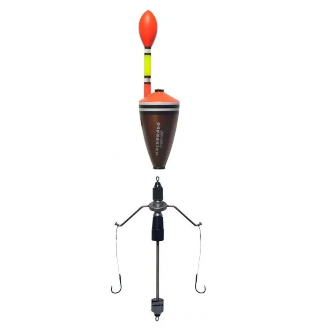 Haldorado Busa Tabletten Schwimmer Tiefeneinstellbar Montage Tolstolop Angeln mit 2 Haken-Endtackle-JJ-Fishing