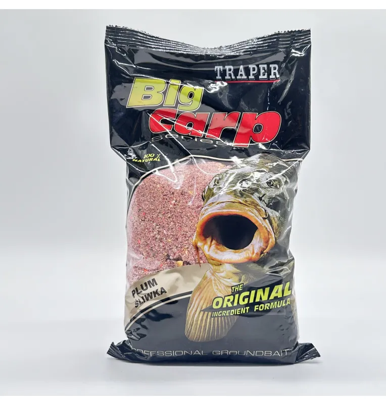 Traper Big Carp Groundbait 1kg Pflaume Staubfutter-Köder-JJ-Fishing
