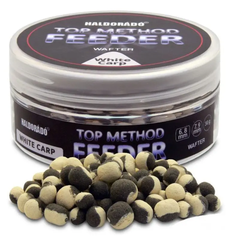 Haldorado Top Method Feeder Wafter WHITE CARP 6 - 9 mm Duo Color Fischmagnet Premium Edition Feeder-Köder-JJ-Fishing