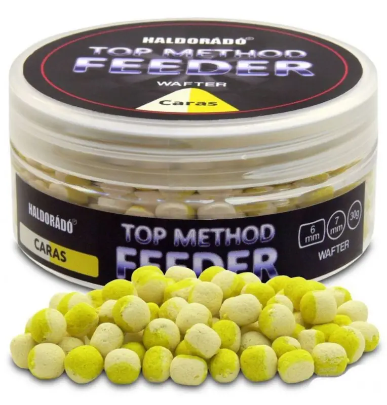 Haldorado Top Method Feeder Wafter CARAS 6 - 7 mm Duo Color Fischmagnet Premium Edition Feeder-Köder-JJ-Fishing