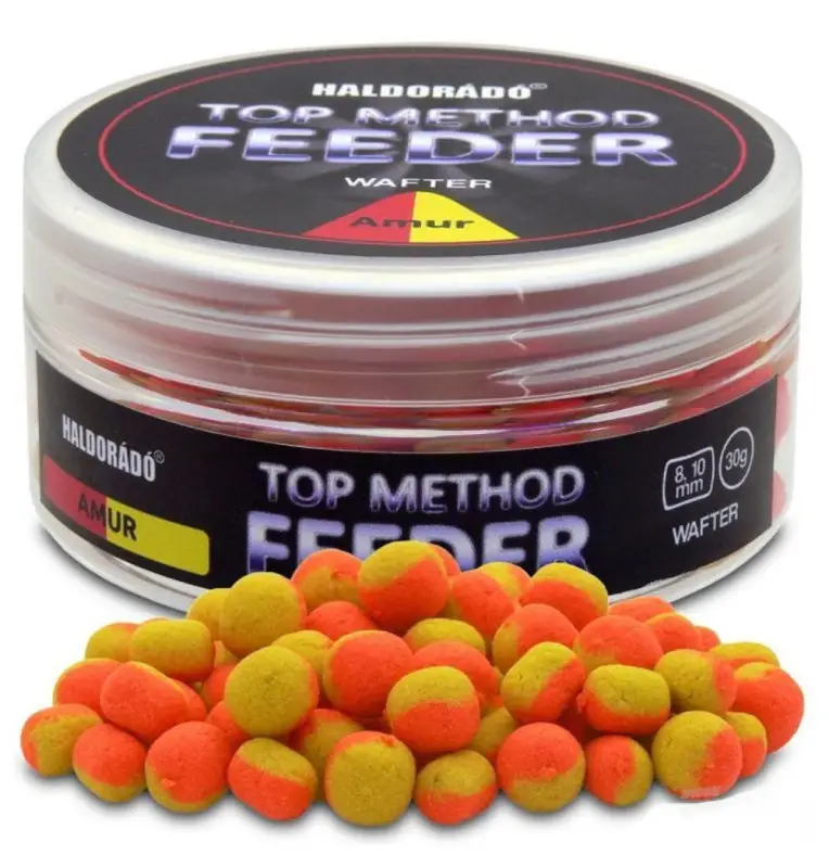 Haldorado Top Method Feeder Wafter AMUR 8 - 10 mm Duo Color Fischmagnet Premium Edition Feeder-Köder-JJ-Fishing
