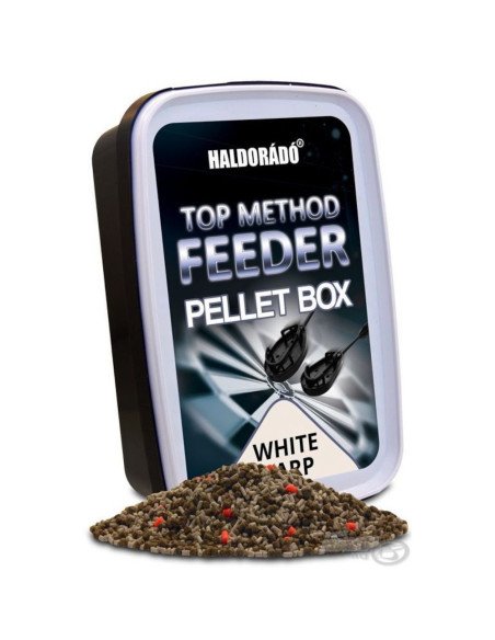 Haldorado Top Method Feeder Pellet Box WHITE CARP Fischmagnet Premium Edition Feeder-Köder-JJ-Fishing